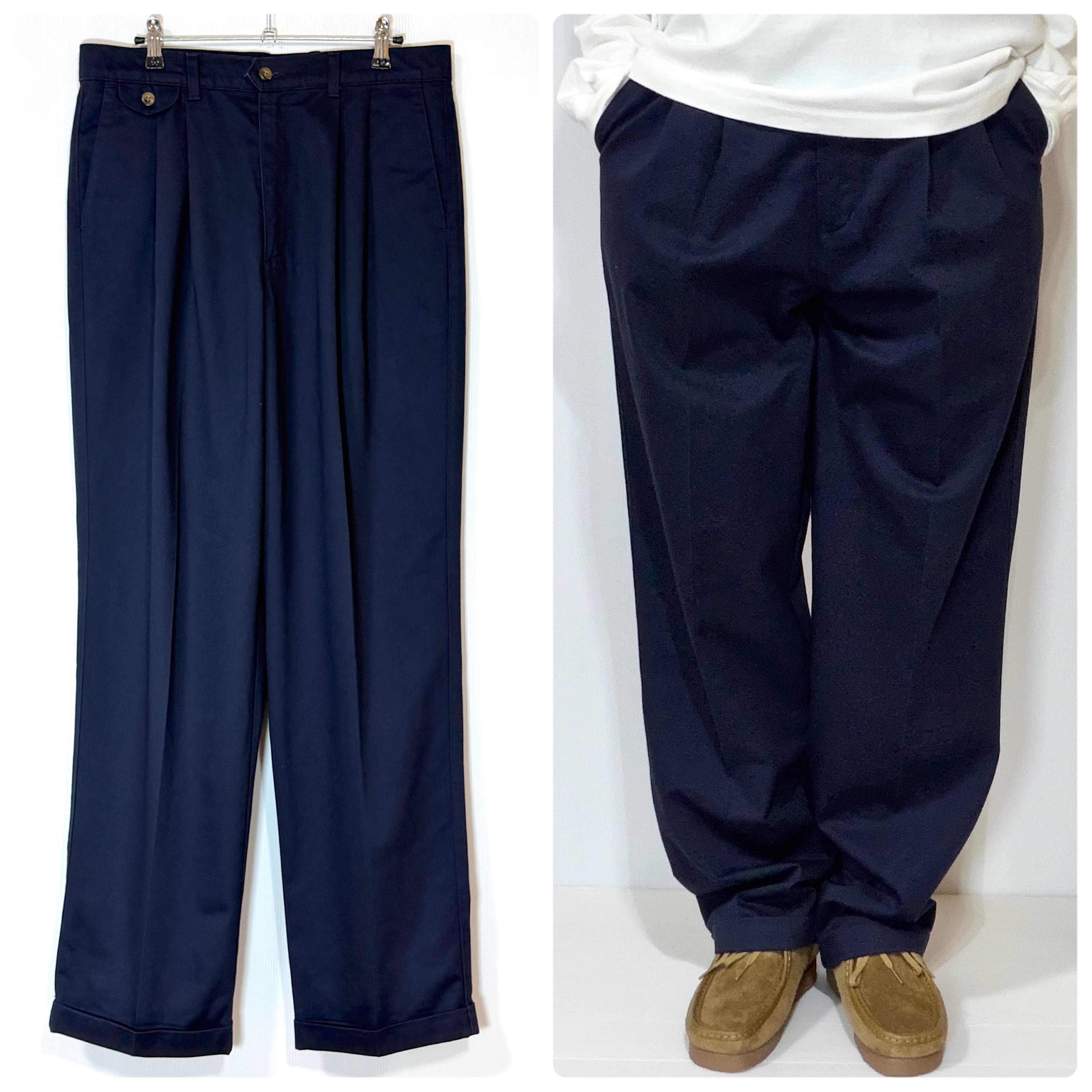 00s 良サイズ DOCKERS ドッカーズ ツータック チノパン【W34L30実寸W34