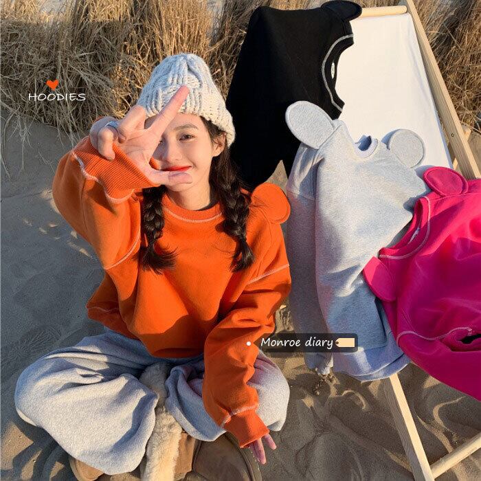 ソリッド カラーセーター レディーススタイルルーズスプリングプルオーバー ブラウス ジャケット ロング 春物 ソリッドカラー モンロー69212680381