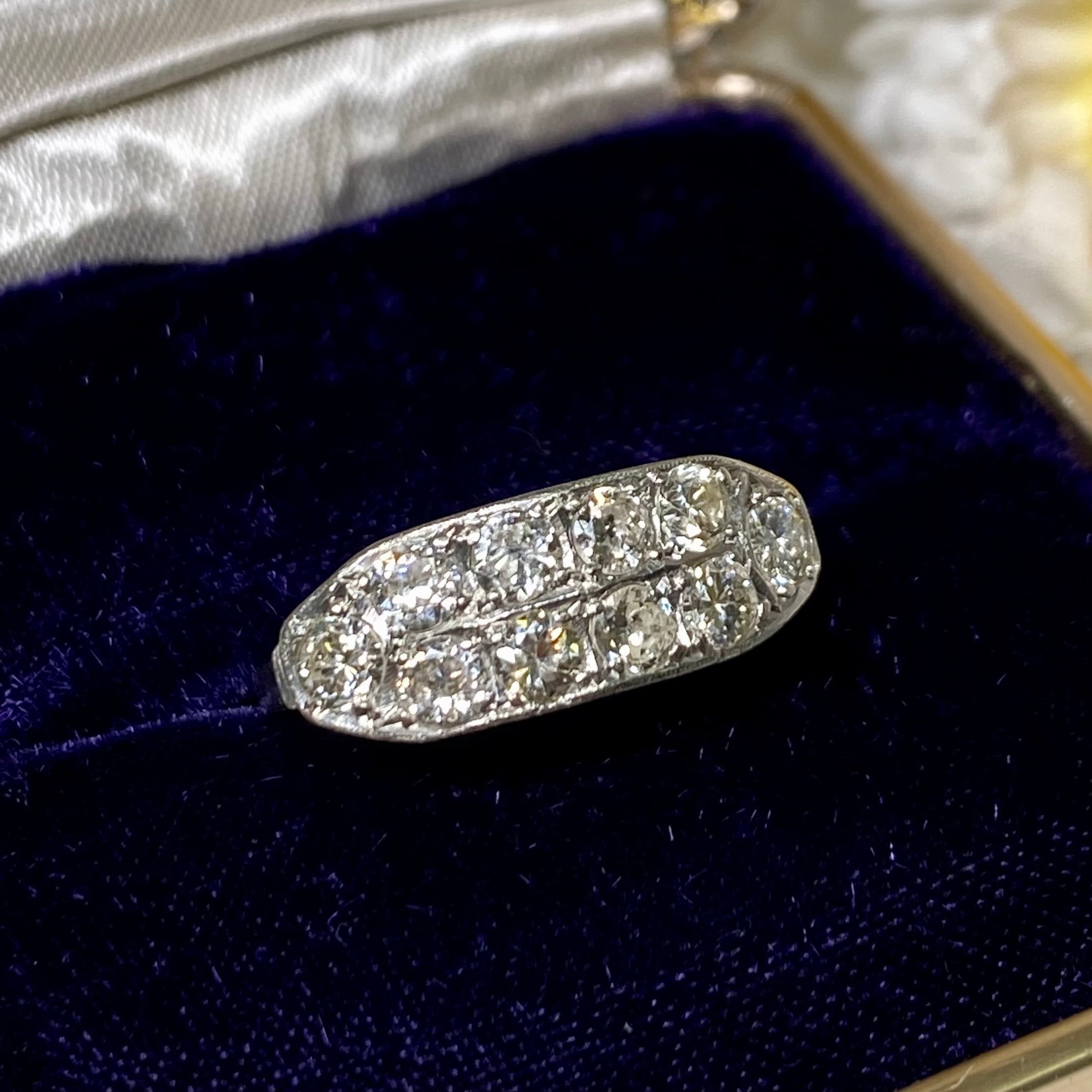 昭和の懐かしいダイヤモンド2連の指輪】Japanese Traditional ring