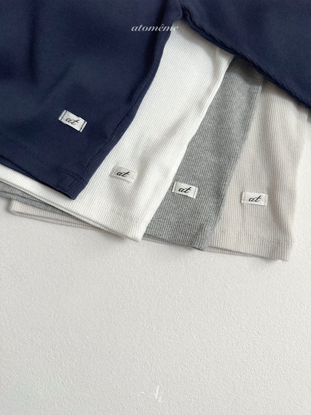 【即納】atomeme/Soft Ribbed T-Shirt (beige/L)