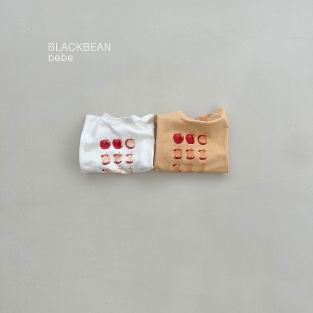 【ﾉﾍﾞﾙﾃｨ＆送料無料】bebe Apple T / black bean