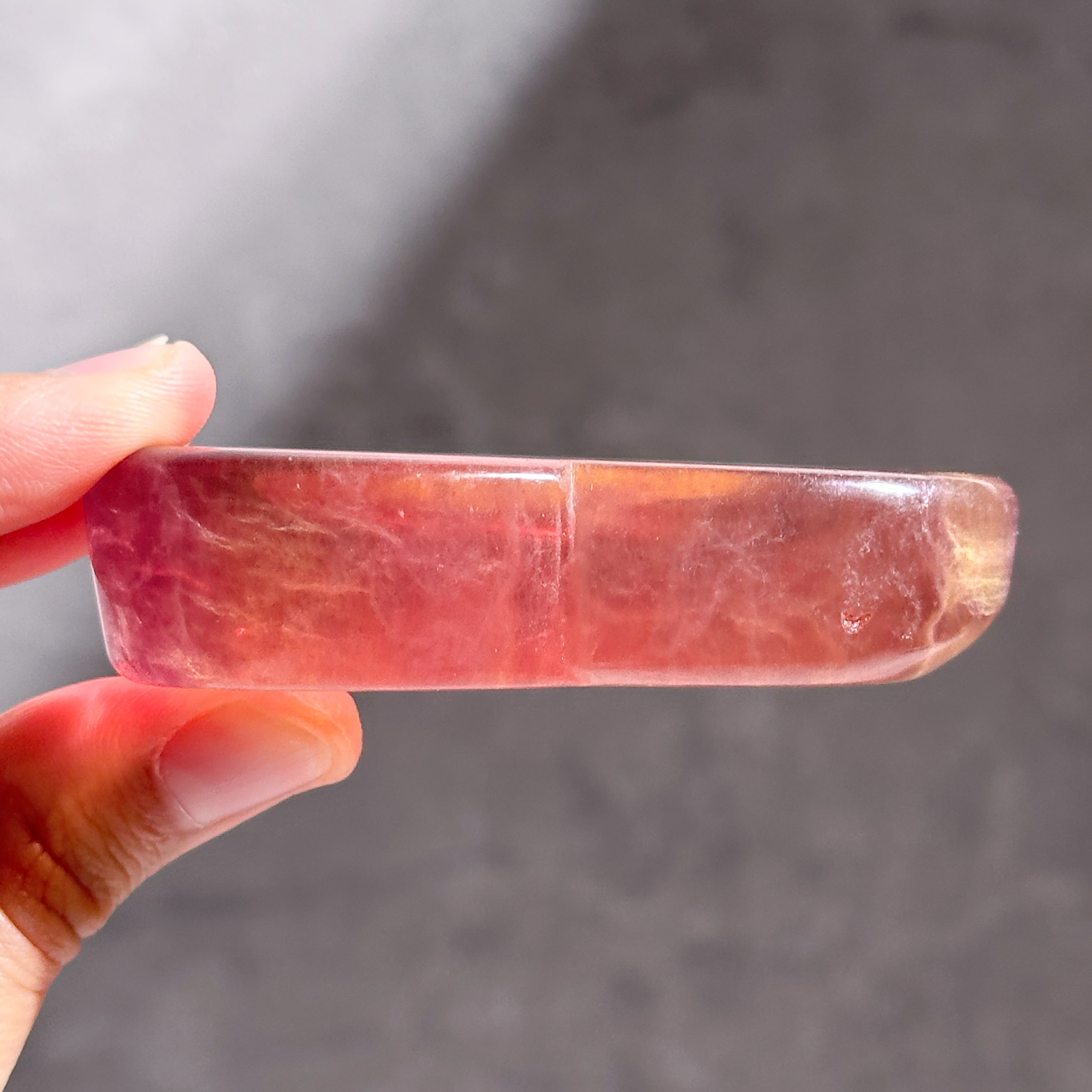 レインボーフローライトハート型のうつわ02◇ RainbowFluorite