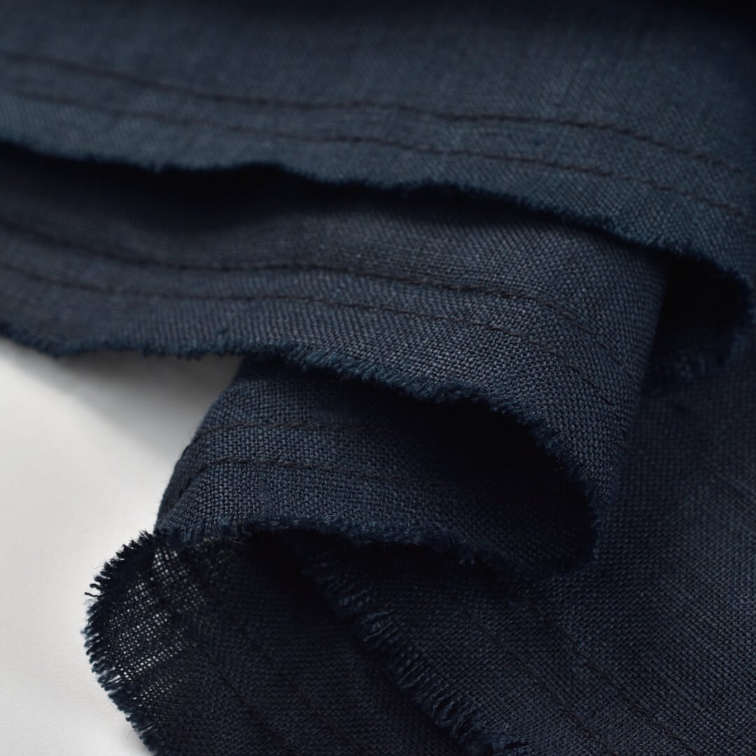 prit プリット 平織りリネンストール・ネイビー