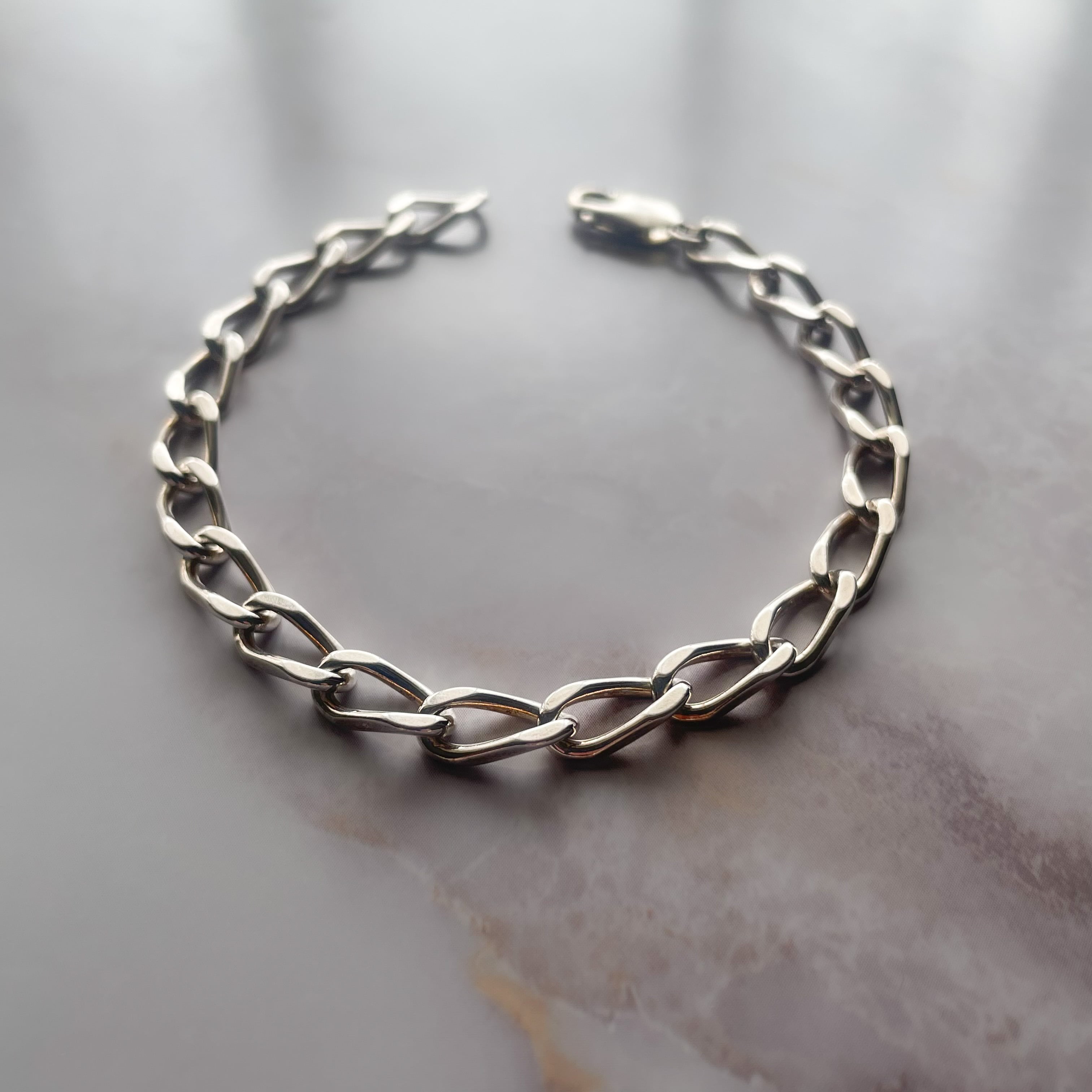 Silver Twisted Clip Chain Bracelet/ SV925 ツイステッドクリップチェーンブレスレット