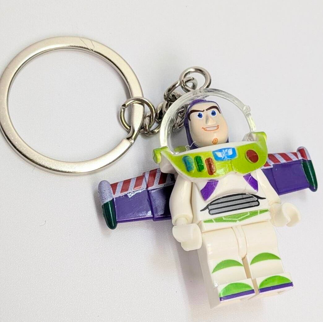 ☆【ブロックフィギュアキーホルダー★トイストーリー （Toy Story）バズ・ライトイヤー】 〚アメリカン雑貨 アメトイ〛