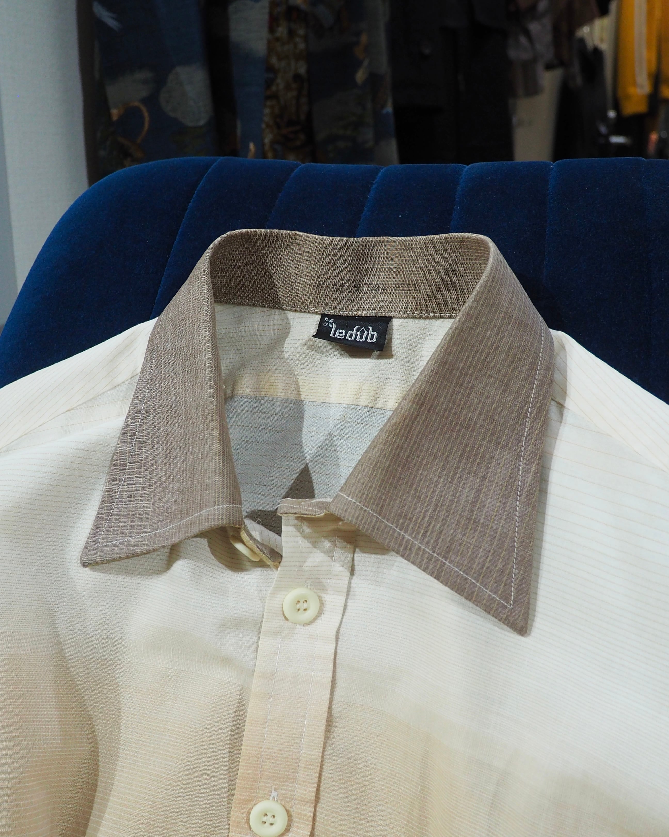 1980s " Ledub " Beautiful Gradation Color vintage loose Dress shirt