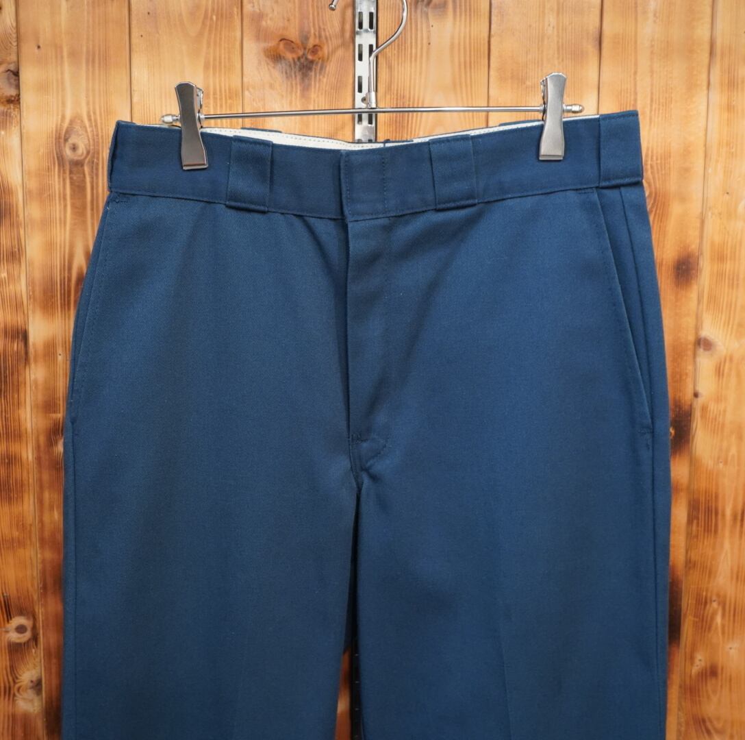 90s usa製 dickies チノパン W31/ディッキーズ ワークパンツ ネイビー