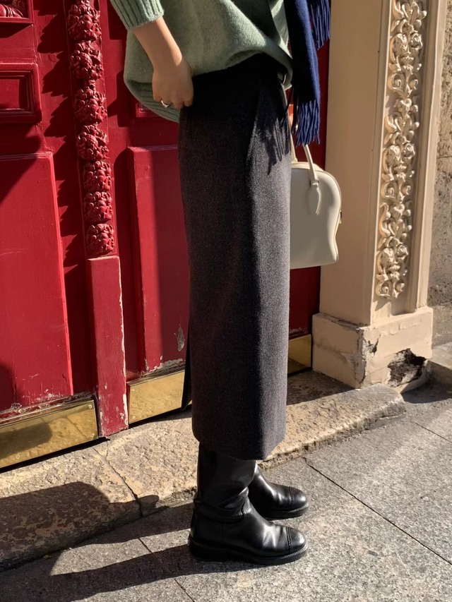 (予約) ounce / Kerry wool skirt 2color