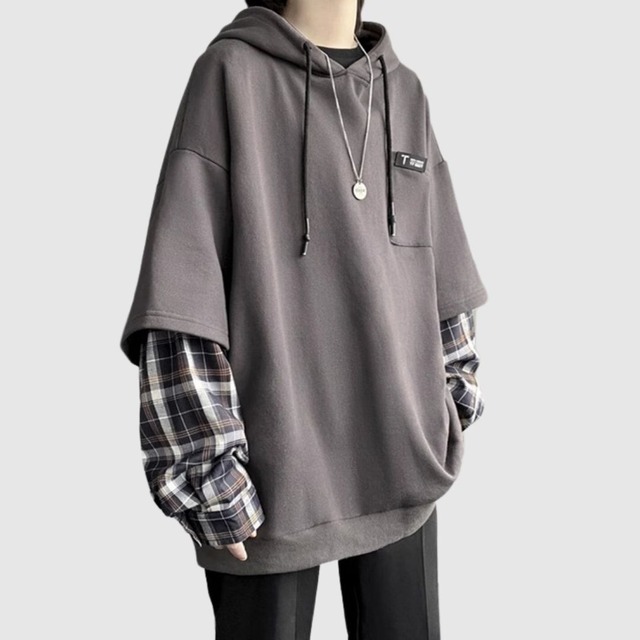 レイヤードスタイルフーディー H2189