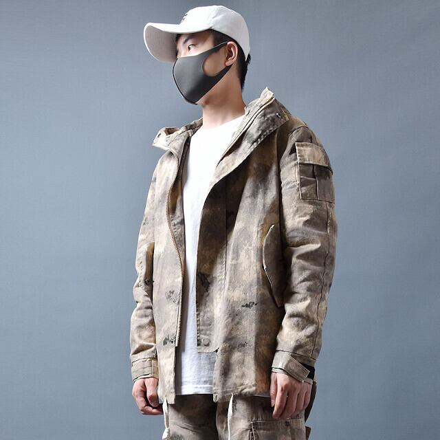 ジャケット メンズ フード付き フーディ アースカラー ミリタリー 迷彩柄 カモフラ M/L/XL/2XL/3XL