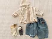 Valubebe 26/AP (Baby) Panel-seamed balloon denim pants