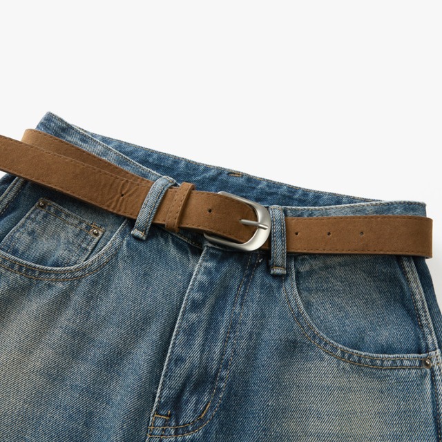 wide-leg denim pants　J00458