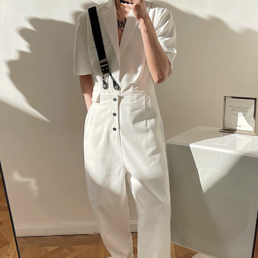 送料無料 ルーズサスペンダーパンツ Al2213 韓国メンズファッション通販サイト Aleum