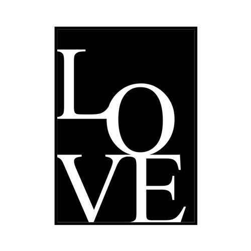 "LOVE" Black - POSTER [SD-000586] A4サイズ ポスター単品