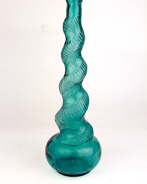 ヴィンテージ雑貨 スパイラルガラス フラワーベース