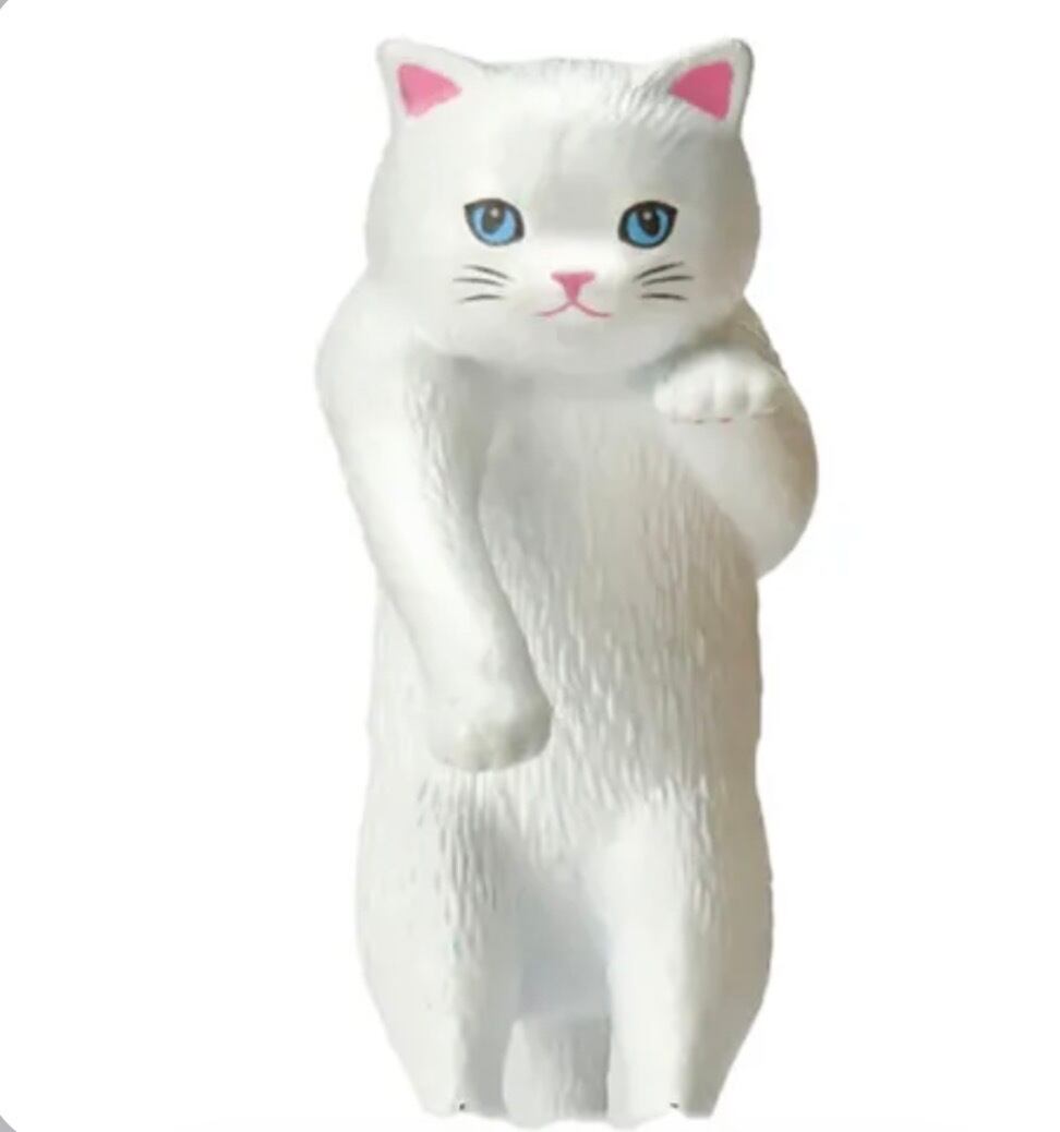 栽培セット じゃれ猫水草鉢 白猫 | ねこ貴族 （by里親募集型保護猫