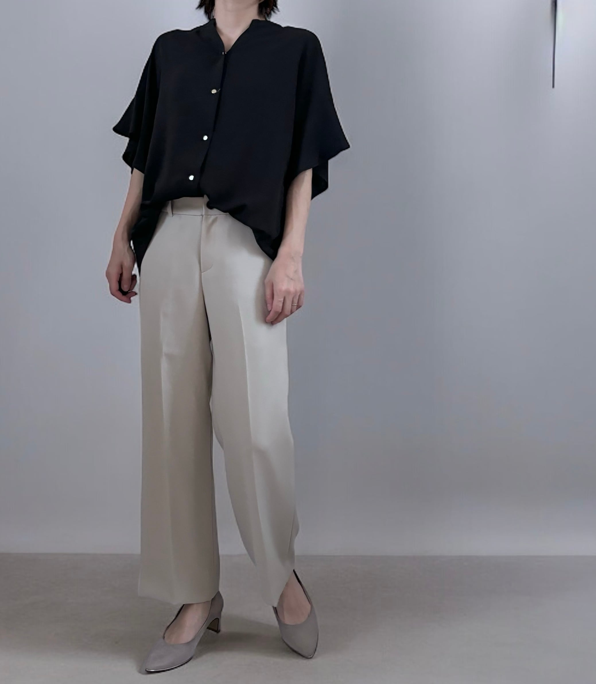 UVカット/汗染み防止/シワになりにくい】スキッパーフレア UVカット/汗染み防止/シワになりにくい】スキッパーフレア