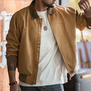 Retro Canvas Ribbed Hem Cuffs Jacket / レトロ キャンバス リブ ヘム カフ ジャケット