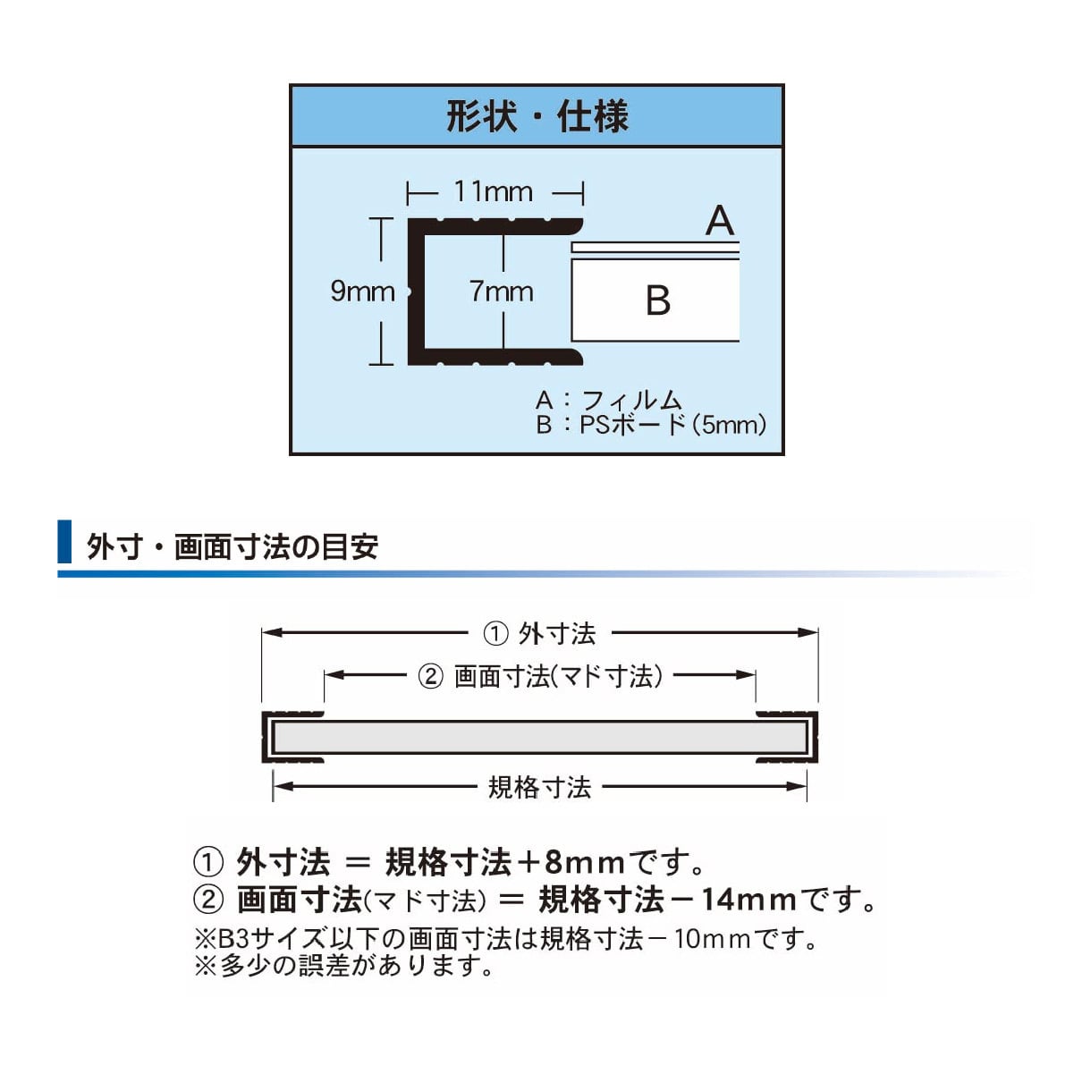 イレパネフレーム 特注サイズ