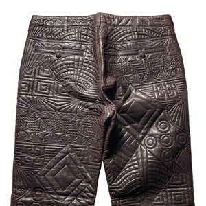 vintage GIANNI VERSACE quilting leather pants