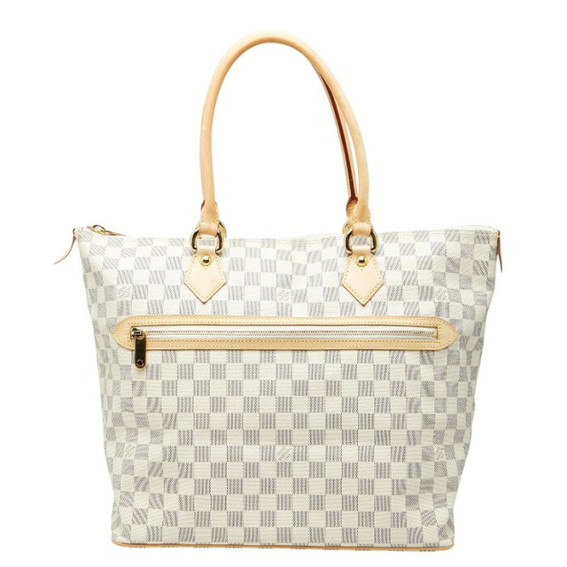 ルイ ヴィトン ダミエ アズール サレヤGM トートバッグ N51184 ホワイト PVC レザー レディース LOUIS VUITTON 【中古】