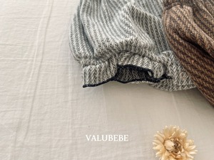 【予約/特典】valu bebe / Herringbone frill pumpkin pants
