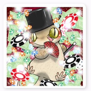 GAMBLEステッカー(バクチヤモリ)