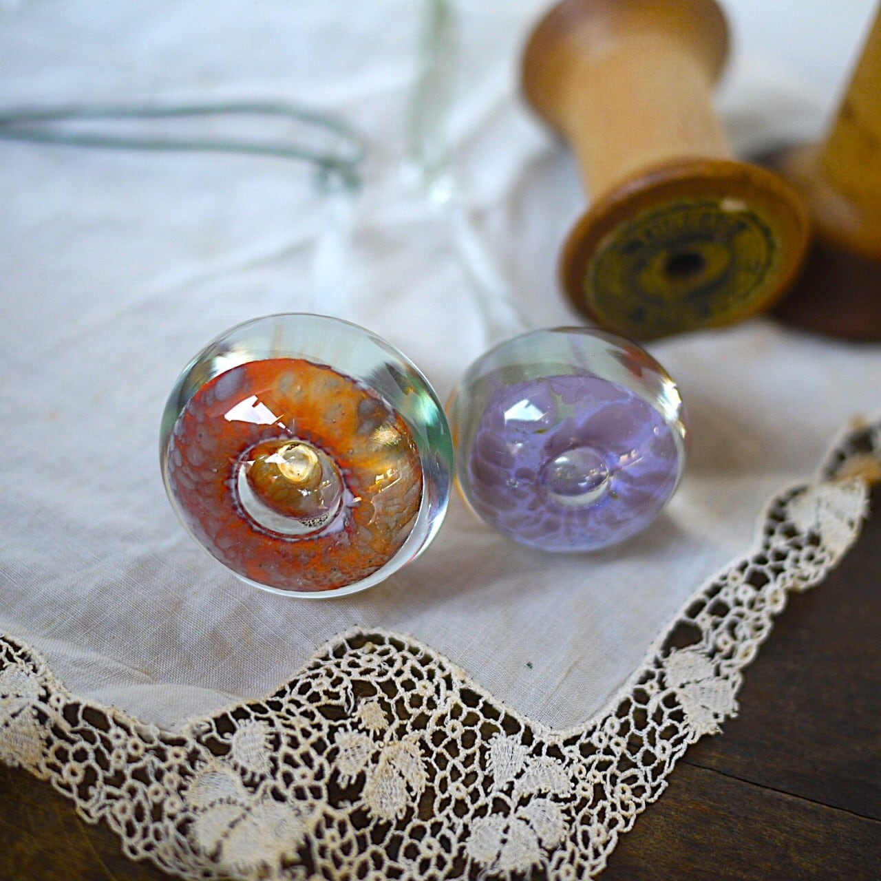 しずく型ガラスオーナメント2P ティアードロップ サンキャッチャー ドイツ