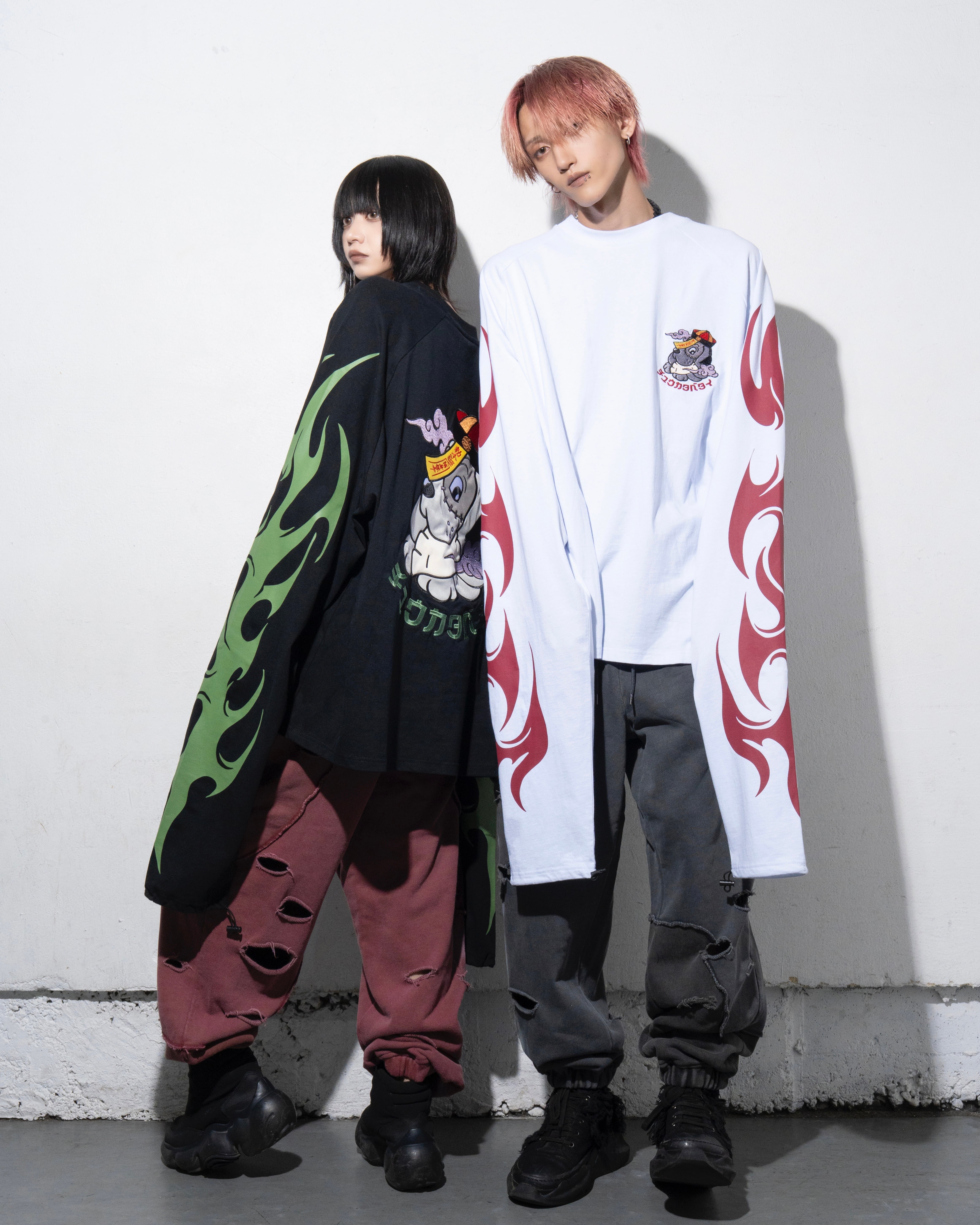GALFY×チュウカタベタイ ロンT/黒 | チュウカタベタイ