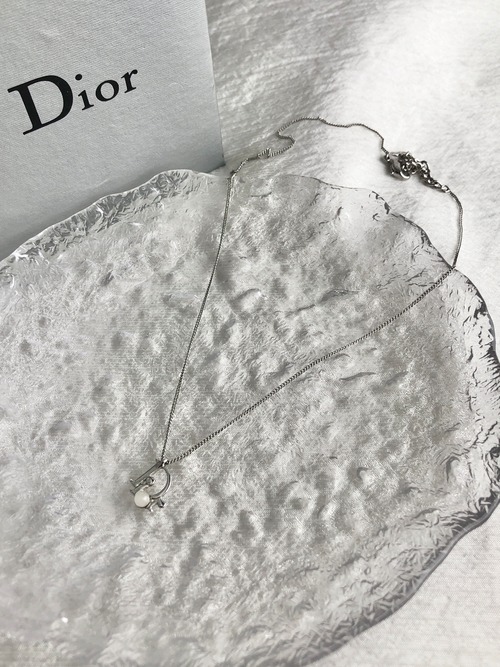 Christian Dior クリスチャン ディオール ネックレス シルバー ディオール パール vintage ヴィンテージ オールド 2fject