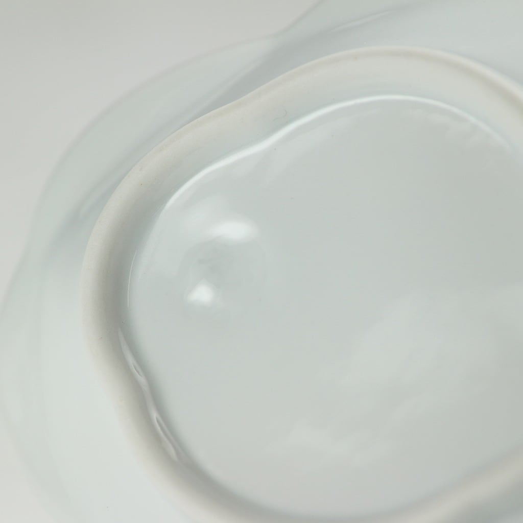 お買い得食器 泰山白磁 七宝縁 菱形小皿 1客 未使用高級和食器 和食器