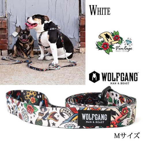 VintageWhite LEASH Mサイズ リード WOLFGANG ウルフギャング アメリカ 中型犬 大型犬