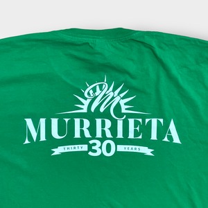 【NEXTLEVEL】MURRIETA ワンポイント ロゴ Tシャツ バックプリント グリーン 半袖 us古着