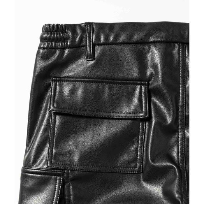 新品 1PIU1UGUALE3 SPORT スポーツレザーショートパンツ 1piu1uguale3 フェイクレザーショートパンツ ハーフパンツ ショーツ