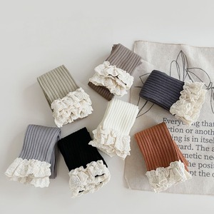 【春作】レースフリルリブレギンス