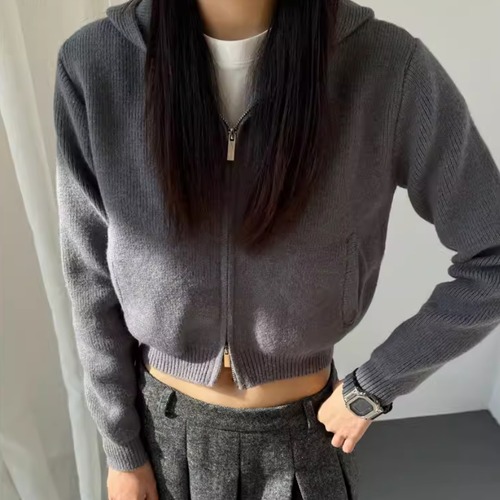 フーディーニットカーディガン ・20919