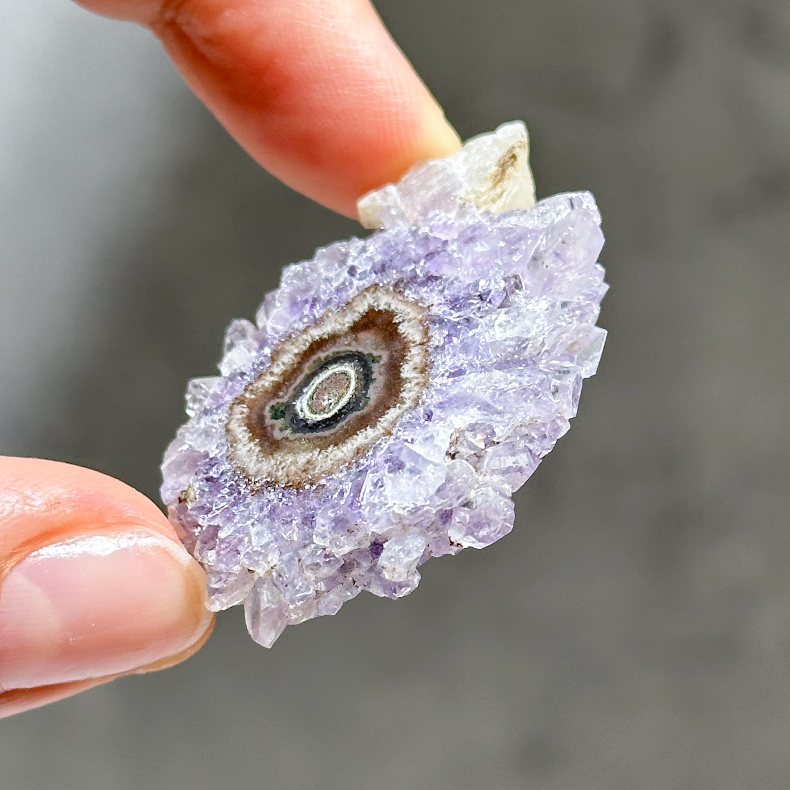 フラワーアメジスト スライス44◇ Flower Amethyst ◇天然石・鉱物