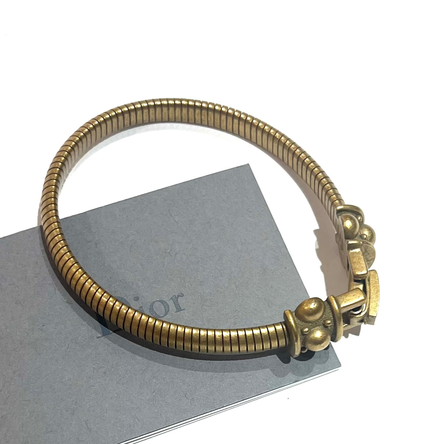 Christian Dior 】【DIOR】2481美しいCDロゴスネークチェーン バングル