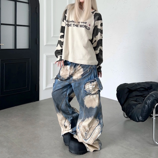 カモフララグランサーマルロングスリーブTシャツ 1col R02542