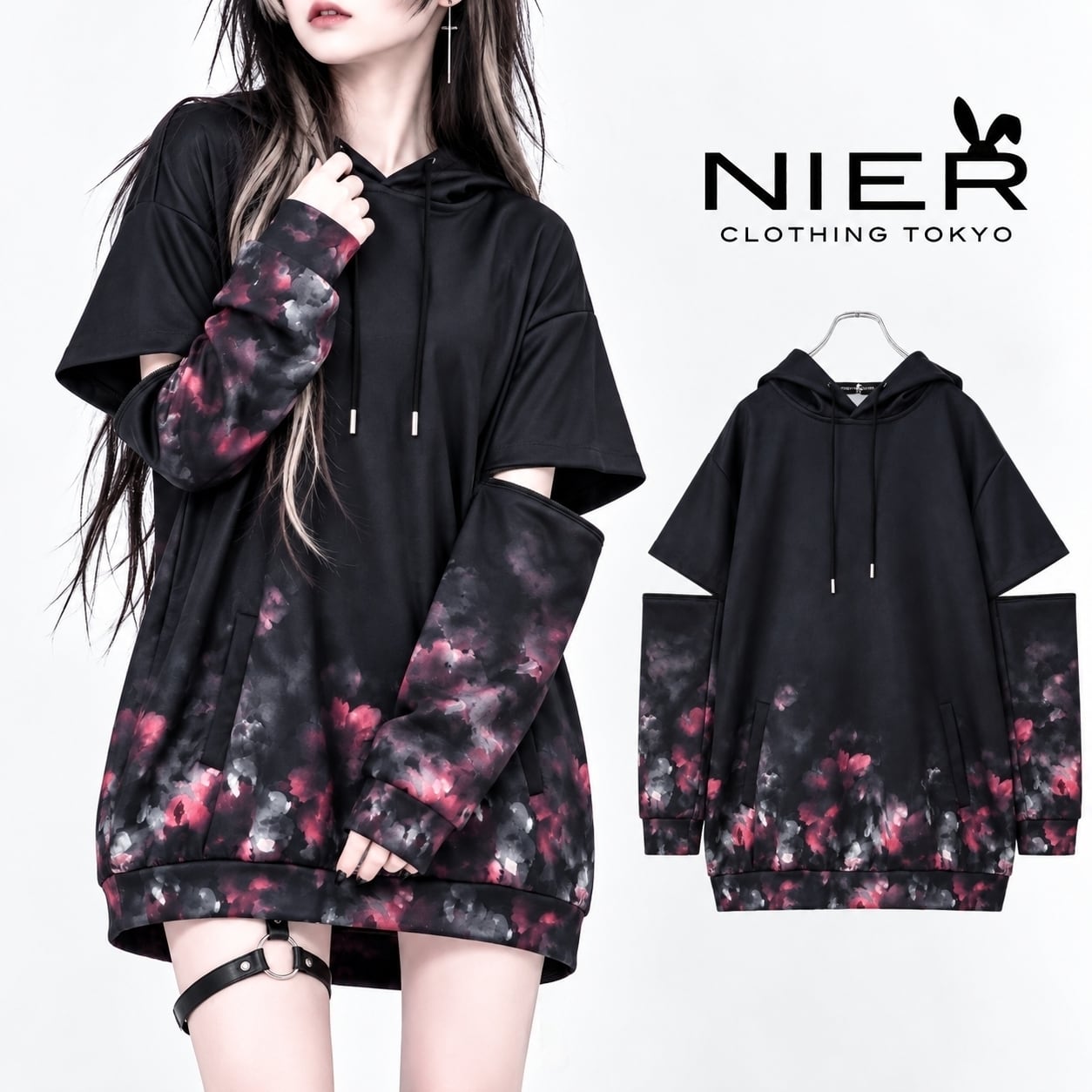 ゾロ目の日限定プレゼント大特価》2WAY ZIP SLEEVE PARKA【DARK PEONY
