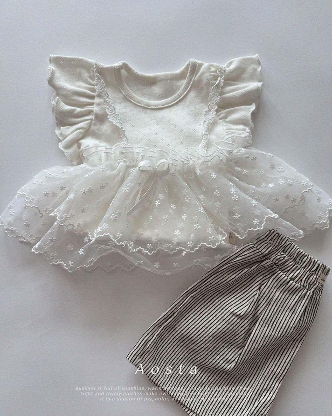 [Aosta] Lace strap bustier / [아오스타] 레이스끈뷔스티에