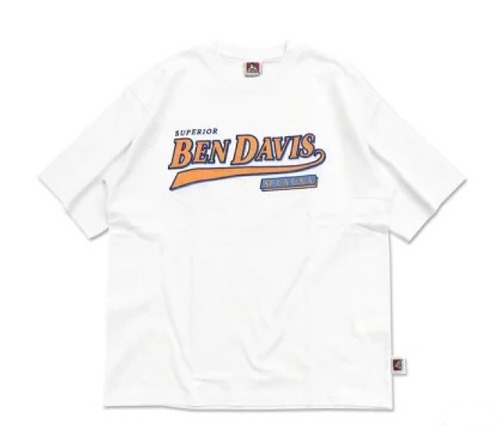 BEN DAVIS (ベンデイビス) スタジアムロゴ ビッグシルエットTシャツ (07)ホワイト C-2580031