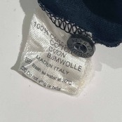 イタリア製 dunhill SPORT ダンヒル 総柄 天竺 半袖 ポロシャツ S/ブルー系 メンズ