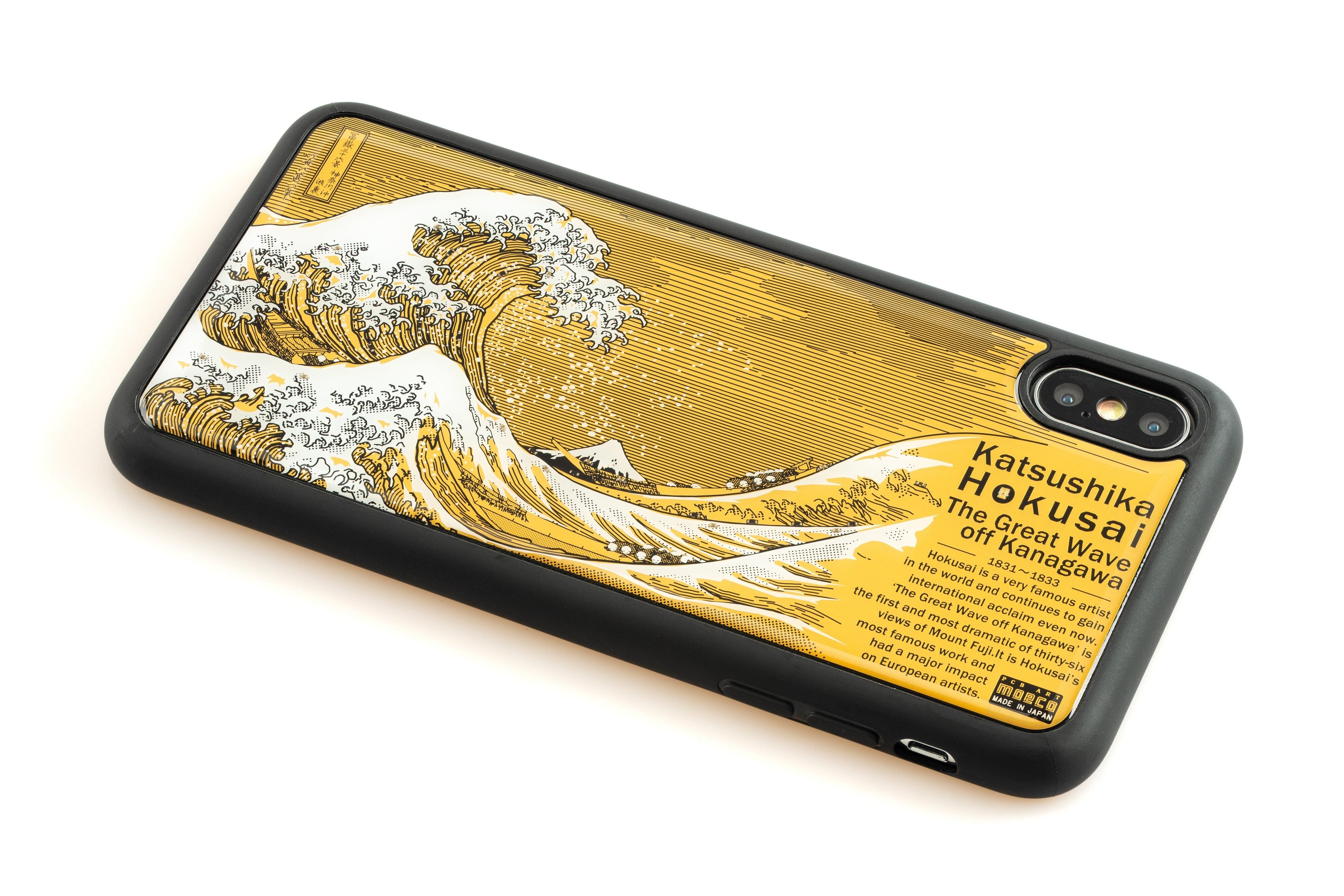 FLASH 神奈川沖浪裏 基板アート iPhone XS Max ケース | PCB ART moeco
