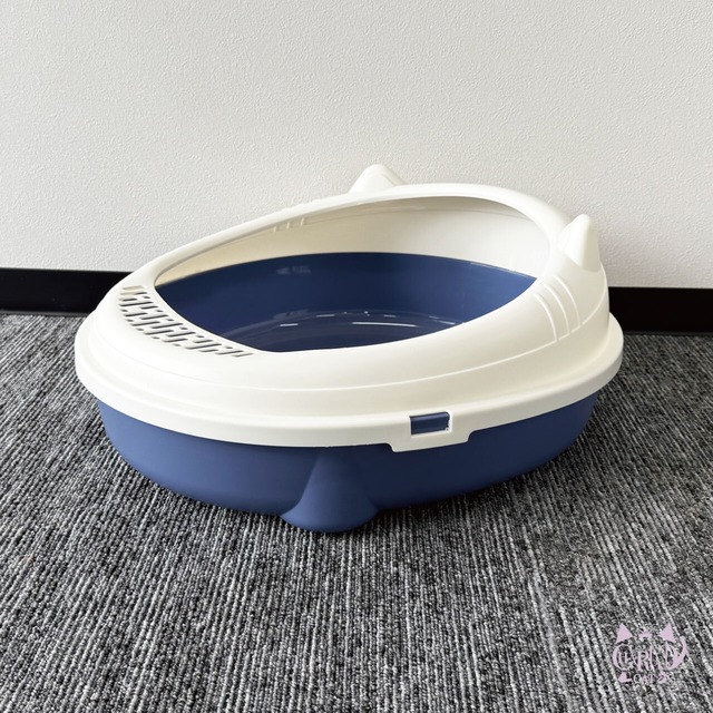 にゃんこトイレ（ねこ耳①）〈ネイビー〉