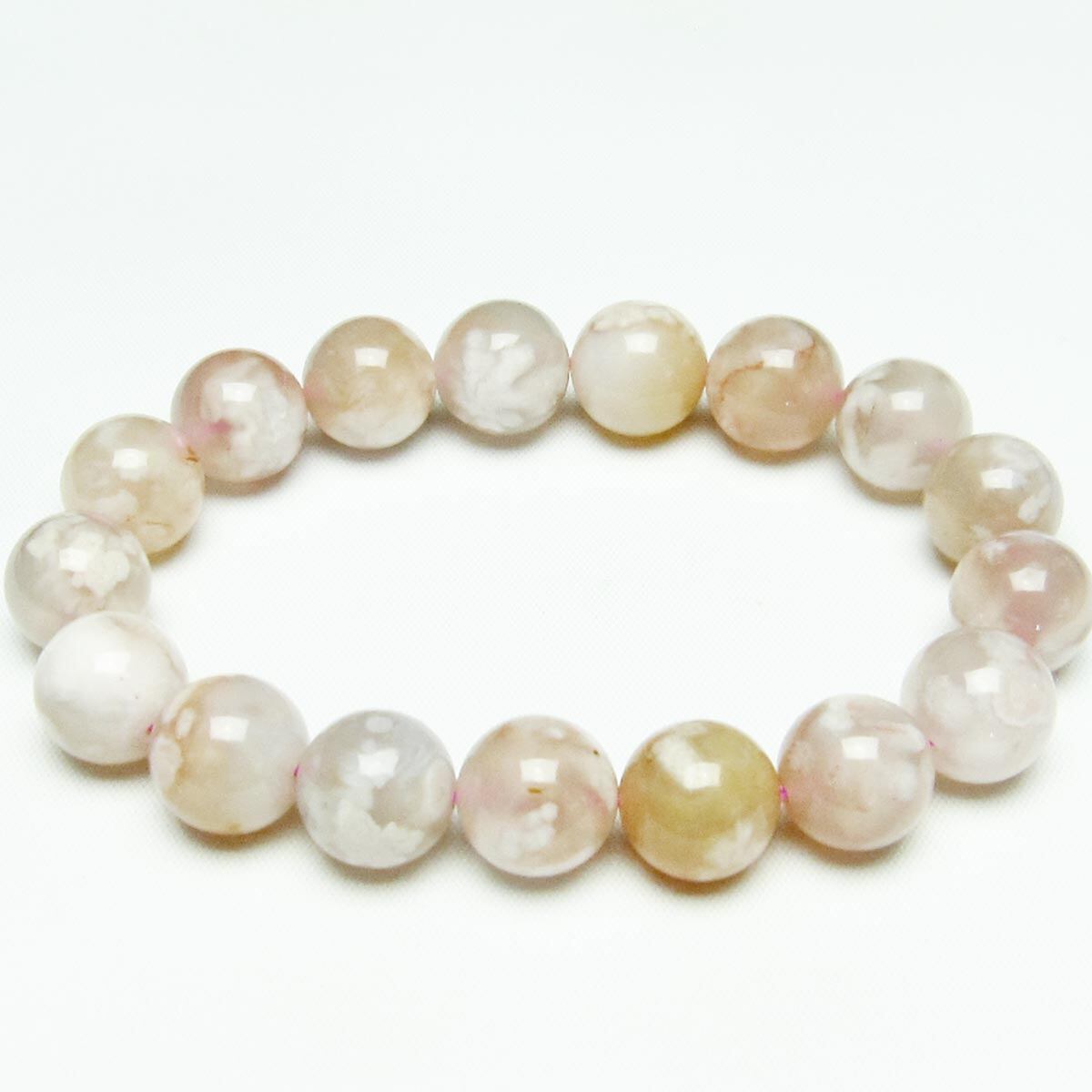 チェリーブロッサムアゲート ブレスレット 桜瑪瑙 13mm [M便 1/10] 111-24512