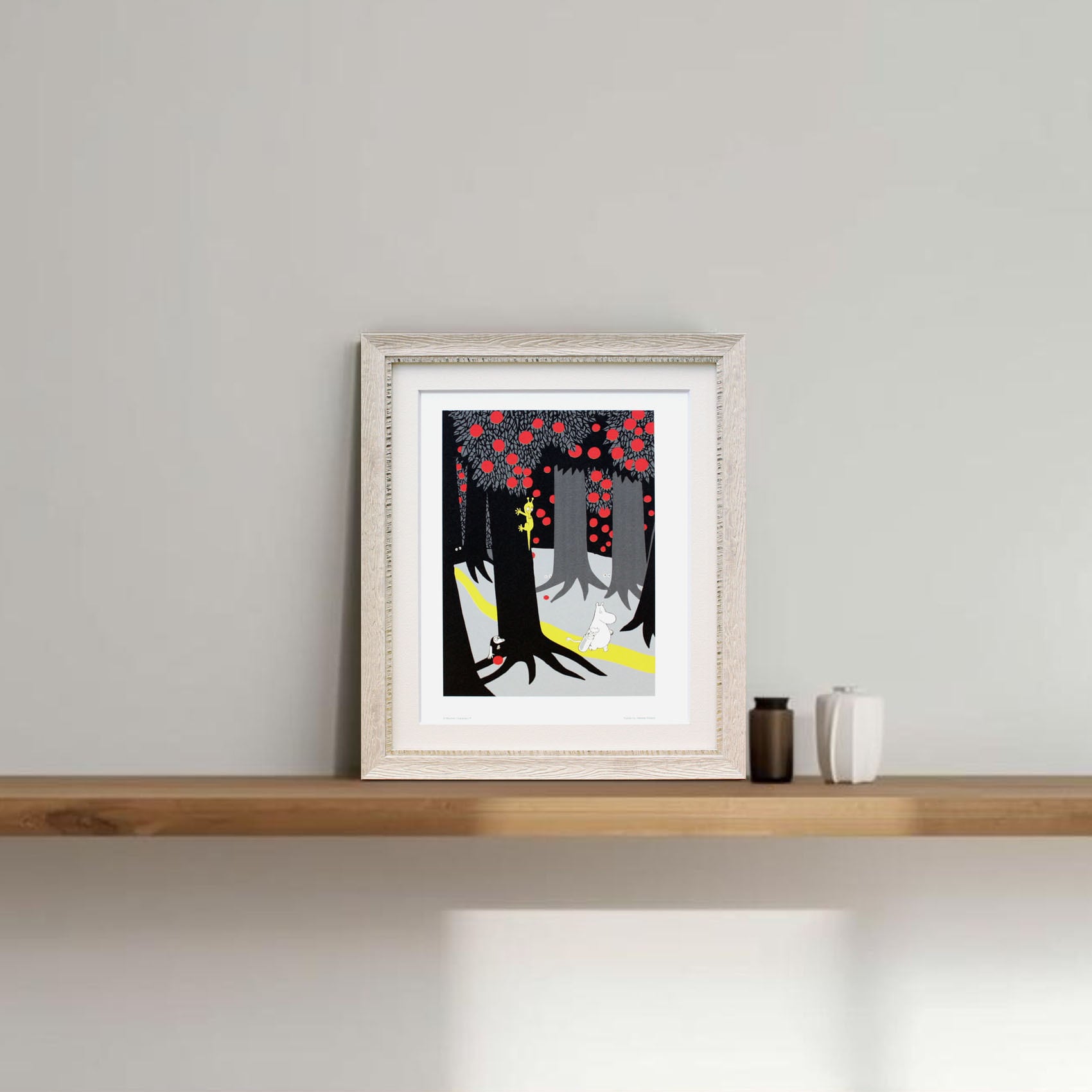 ムーミン 北欧 Putinki「森の小道」送料無料 フレーム選択可能 展示用フック付アートポスター 絵画 インテリア アート