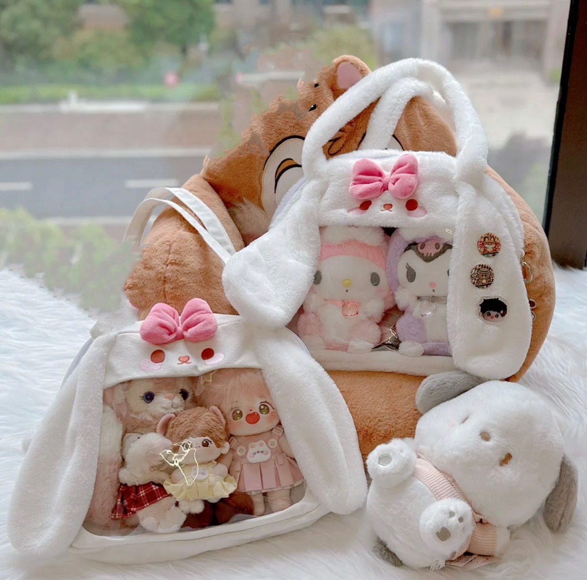 10cm15cm20cmぬいぐるみ 着せ替え ウサギ 痛バッグ ショルダーバッグ 