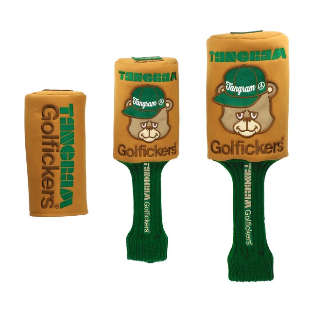 [HOLE 404] TANGRAM × Golfickers Head Cover 3P Set -Green-