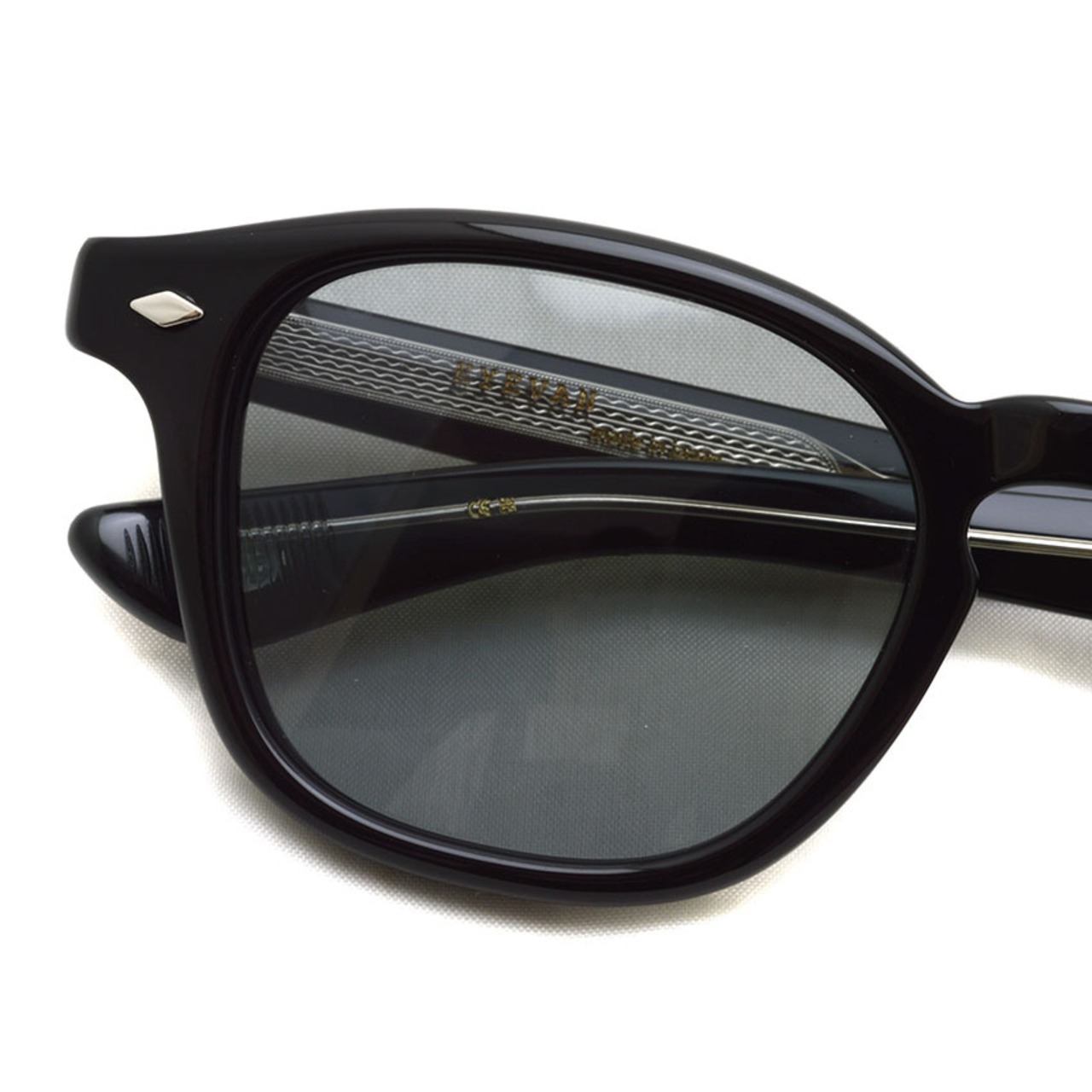 EYEVAN / BYRON(50) Sun / PBK - GRY ピアノブラック - グレーレンズ  